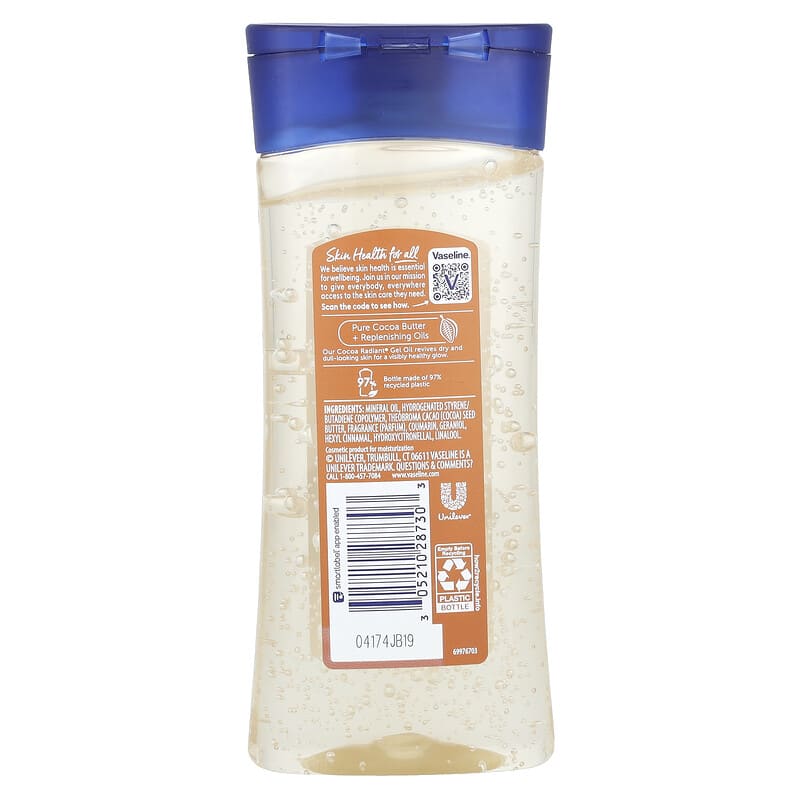 Vaseline Intensive Care Cocoa Radiant Vitalizing Body Oil for Glowing Skin