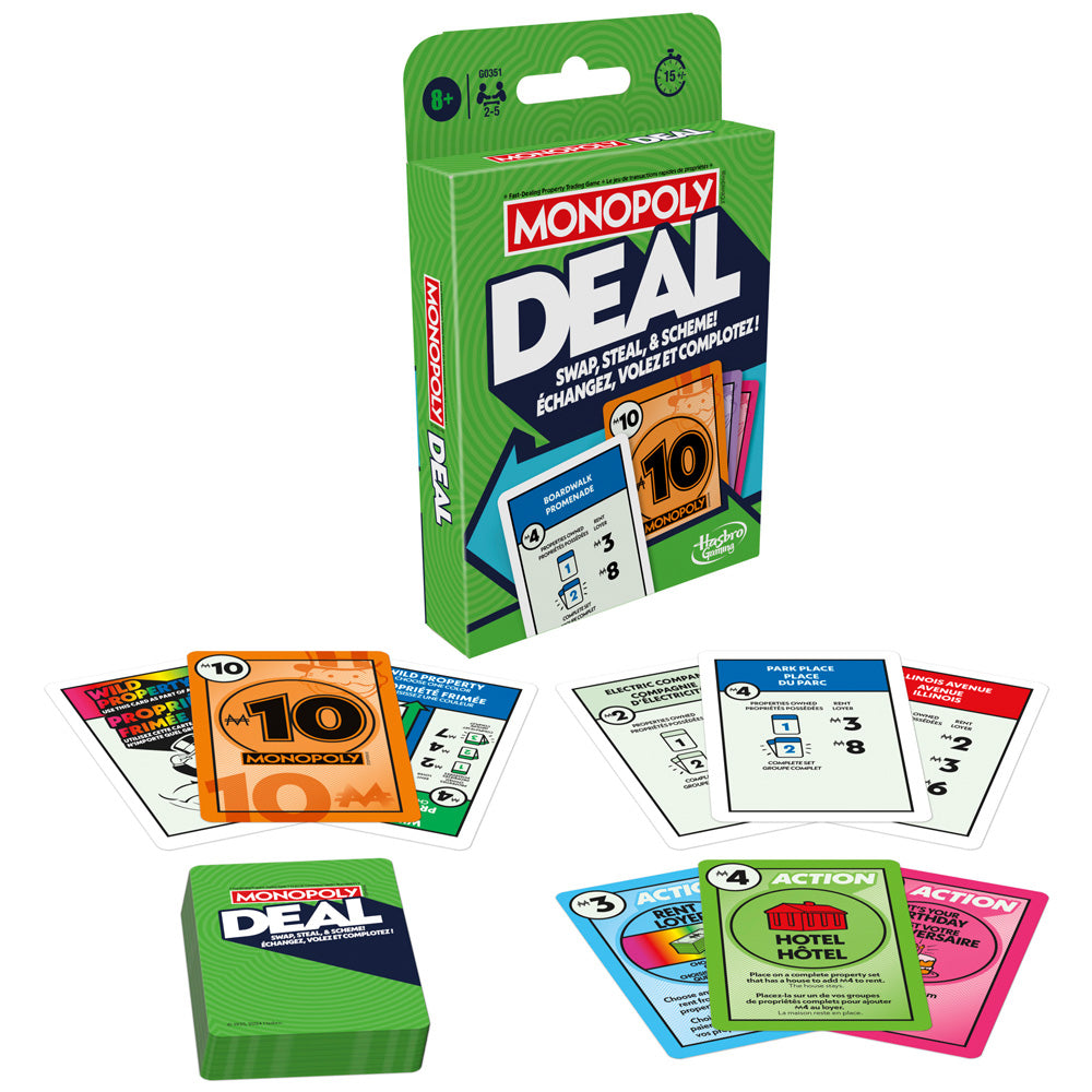 Monopoly Deal Fast-Paced Card Game: Strategic Family Fun for Ages 8+