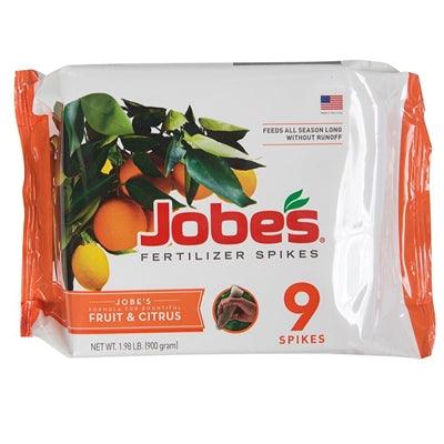 Jobe's Fruit & Citrus Tree Fertilizer Spikes: 9-Pack NPK 8-11-11 for Healthy Growth
