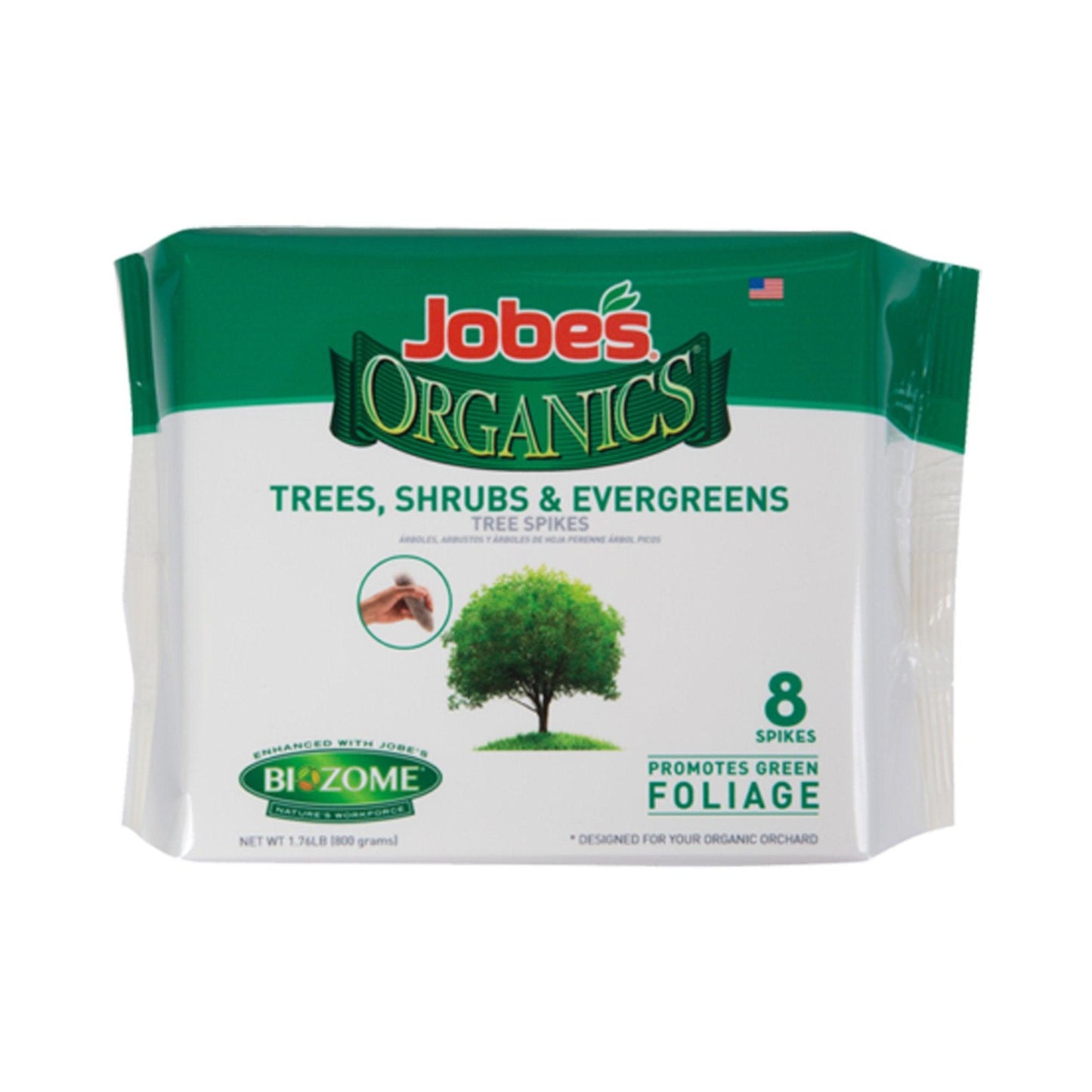 Jobe's Organic Fertilizer Spikes for Trees, Shrubs, Evergreens - 8 Pack
