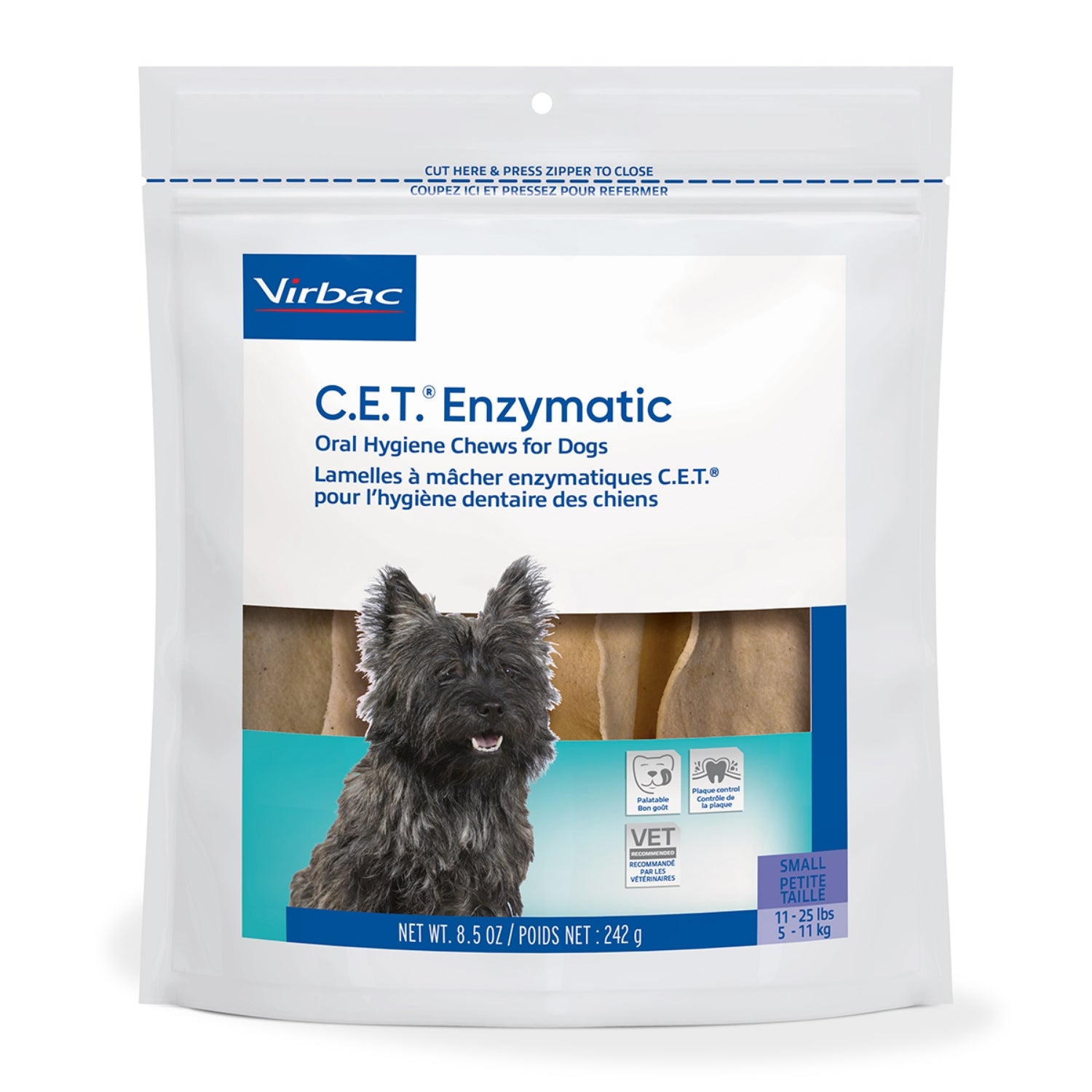 C.E.T. Enzymatic Oral Hygiene Chews for Small Dogs - Plaque & Tartar Control