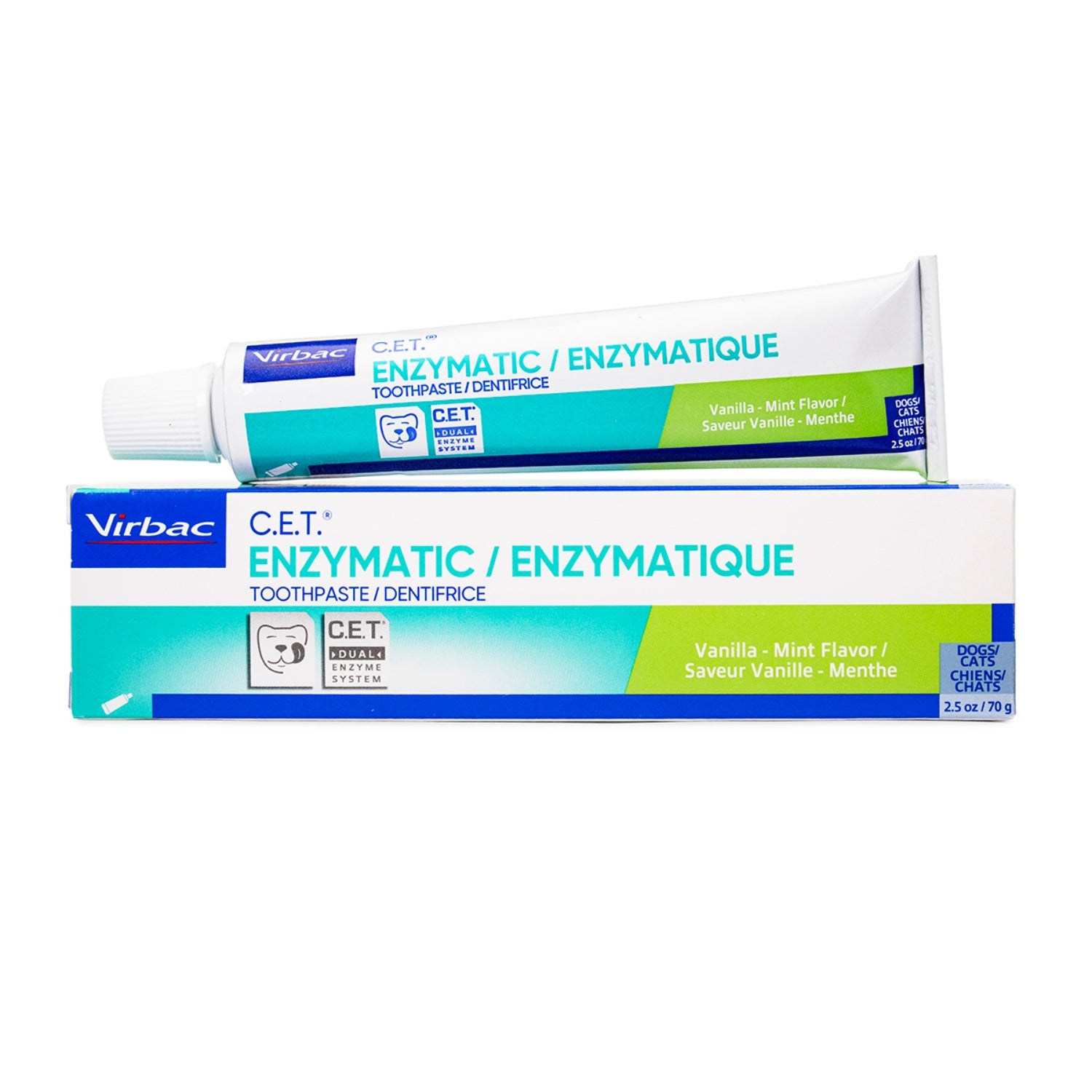 Virbac CET Enzymatic Vanilla Mint Toothpaste for Dogs and Cats