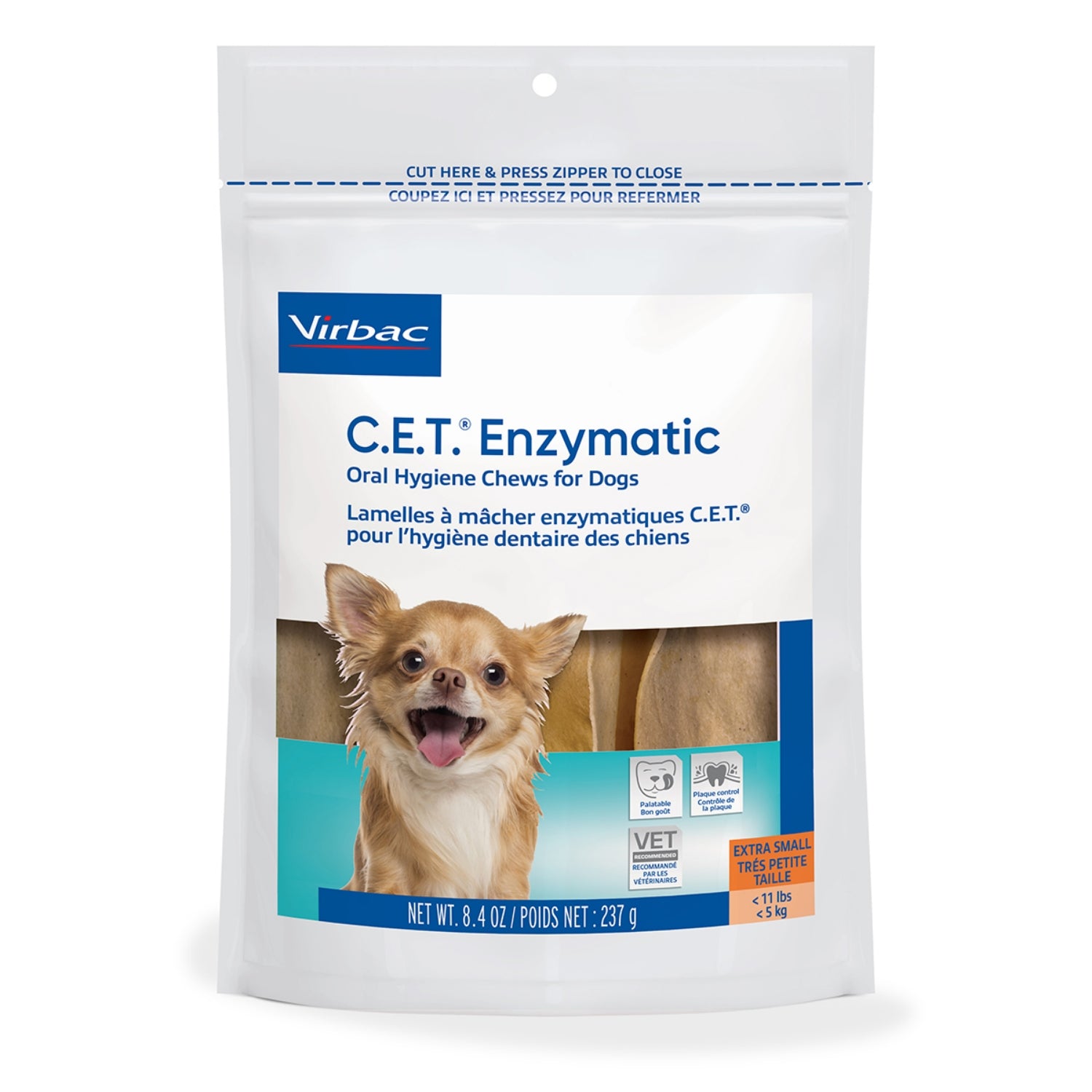 Premium C.E.T. Enzymatic Oral Hygiene Chews for Extra Small Dogs