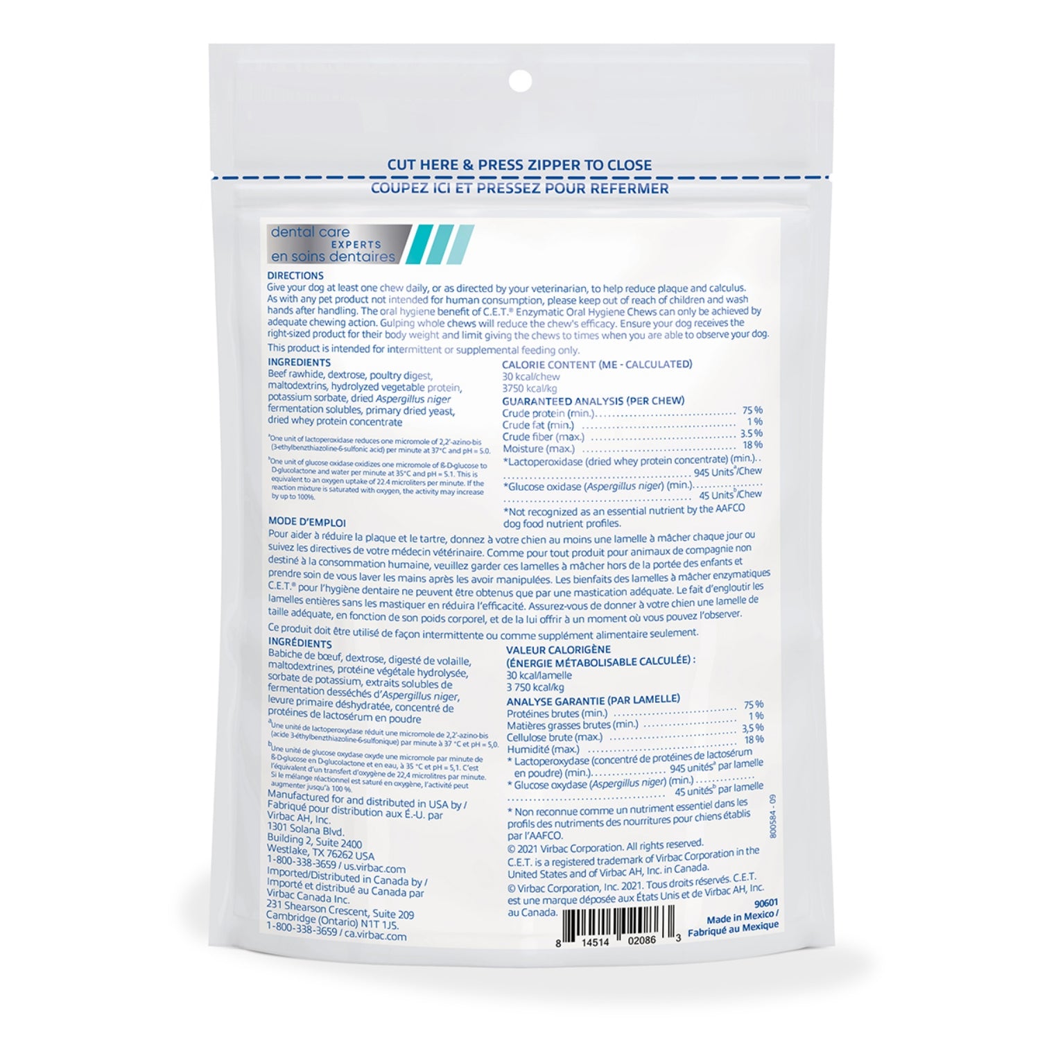 Premium C.E.T. Enzymatic Oral Hygiene Chews for Extra Small Dogs