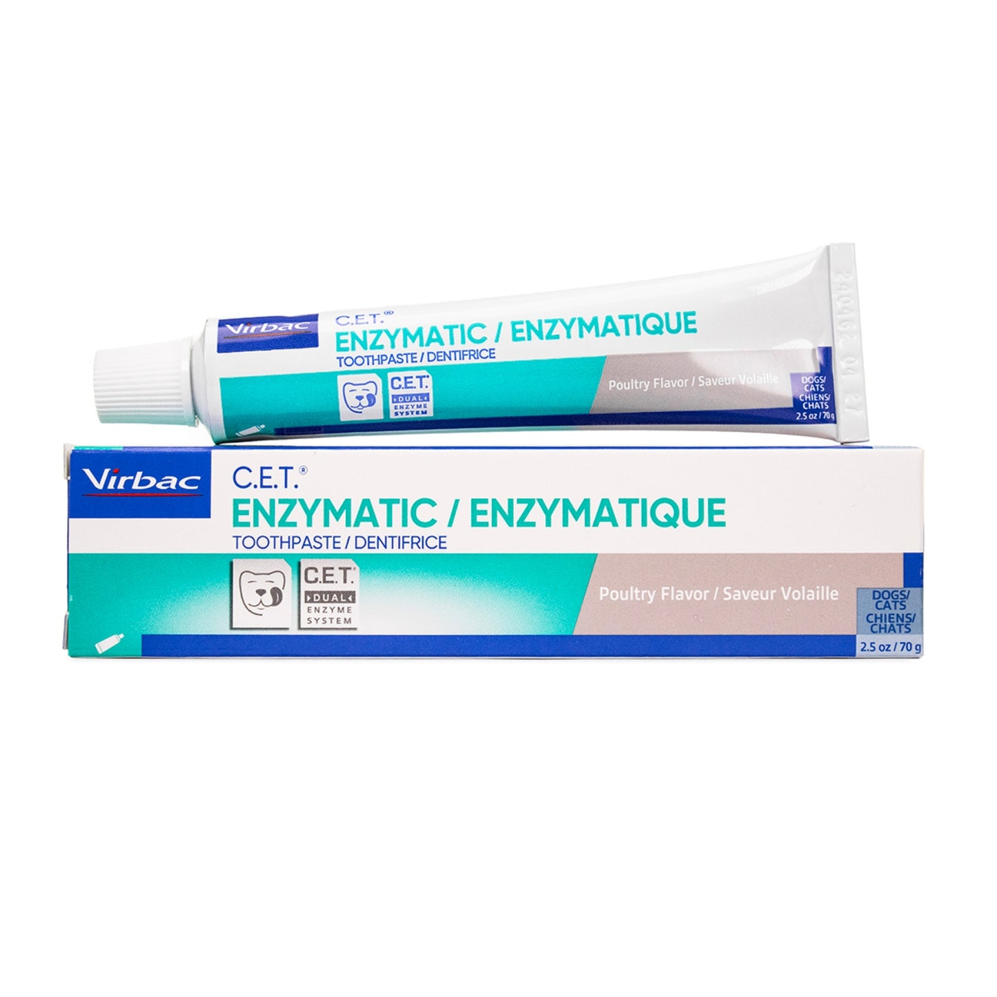 CET Enzymatic Toothpaste for Dogs and Cats, Poultry Flavor, Dual-Enzyme System