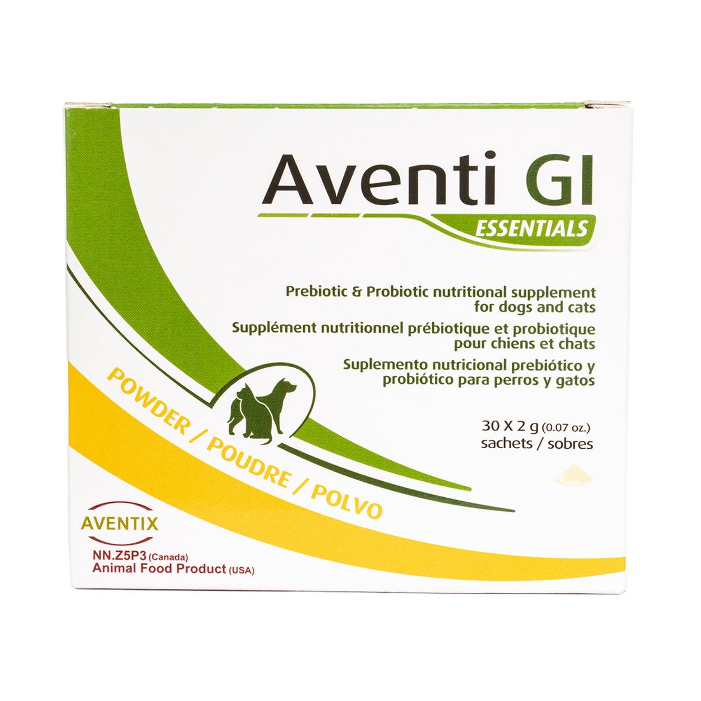 Aventi GI Essentials Prebiotic Probiotic Supplement for Dogs and Cats