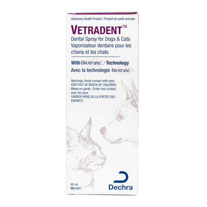 Vetradent Oral Care Dental Spray for Dogs & Cats - Battles Plaque, Freshens Breath