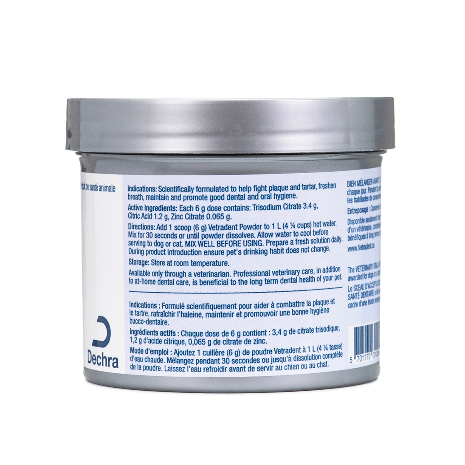 Vetradent Canine Feline Oral Health Water Additive Powder for Fresh Breath