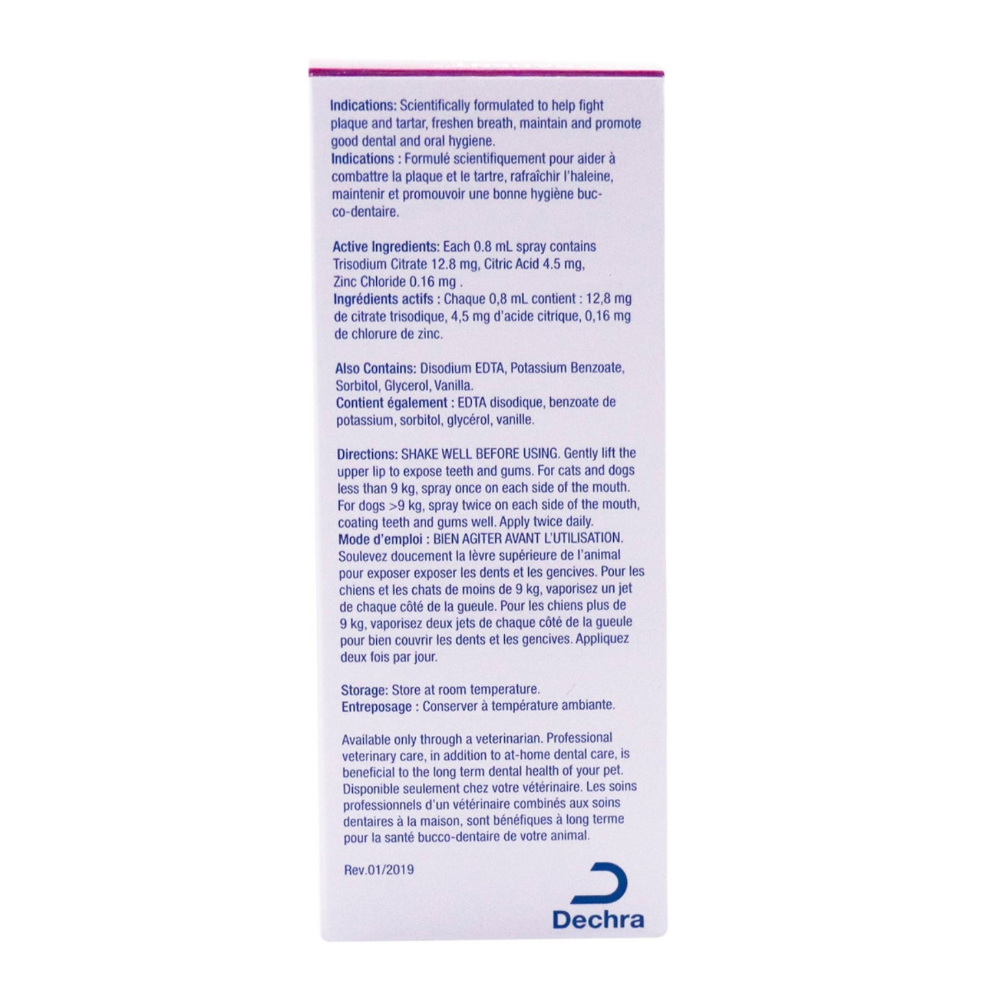 Vetradent Oral Care Dental Spray for Dogs & Cats - Battles Plaque, Freshens Breath