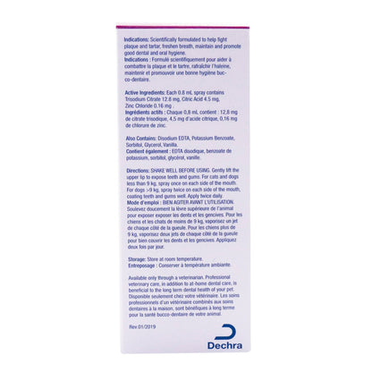 Vetradent Oral Care Dental Spray for Dogs & Cats - Battles Plaque, Freshens Breath