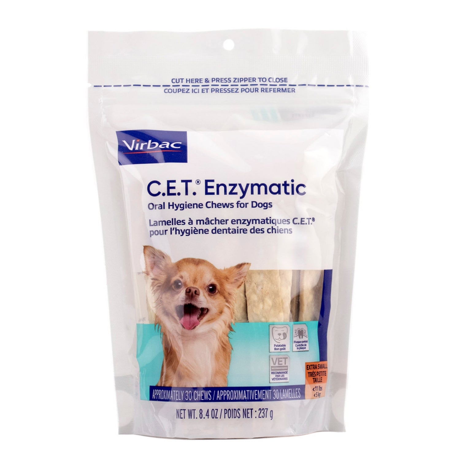 Premium C.E.T. Enzymatic Oral Hygiene Chews for Extra Small Dogs