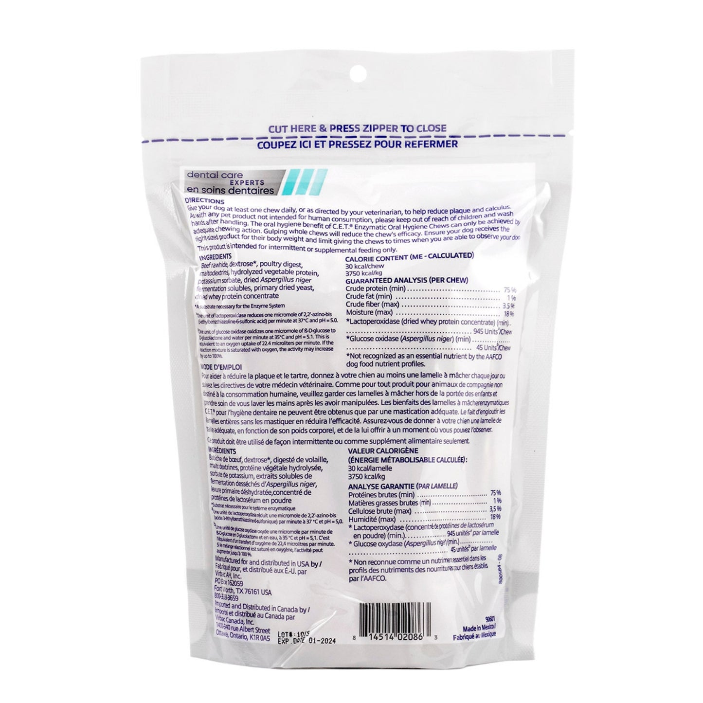 Premium C.E.T. Enzymatic Oral Hygiene Chews for Extra Small Dogs