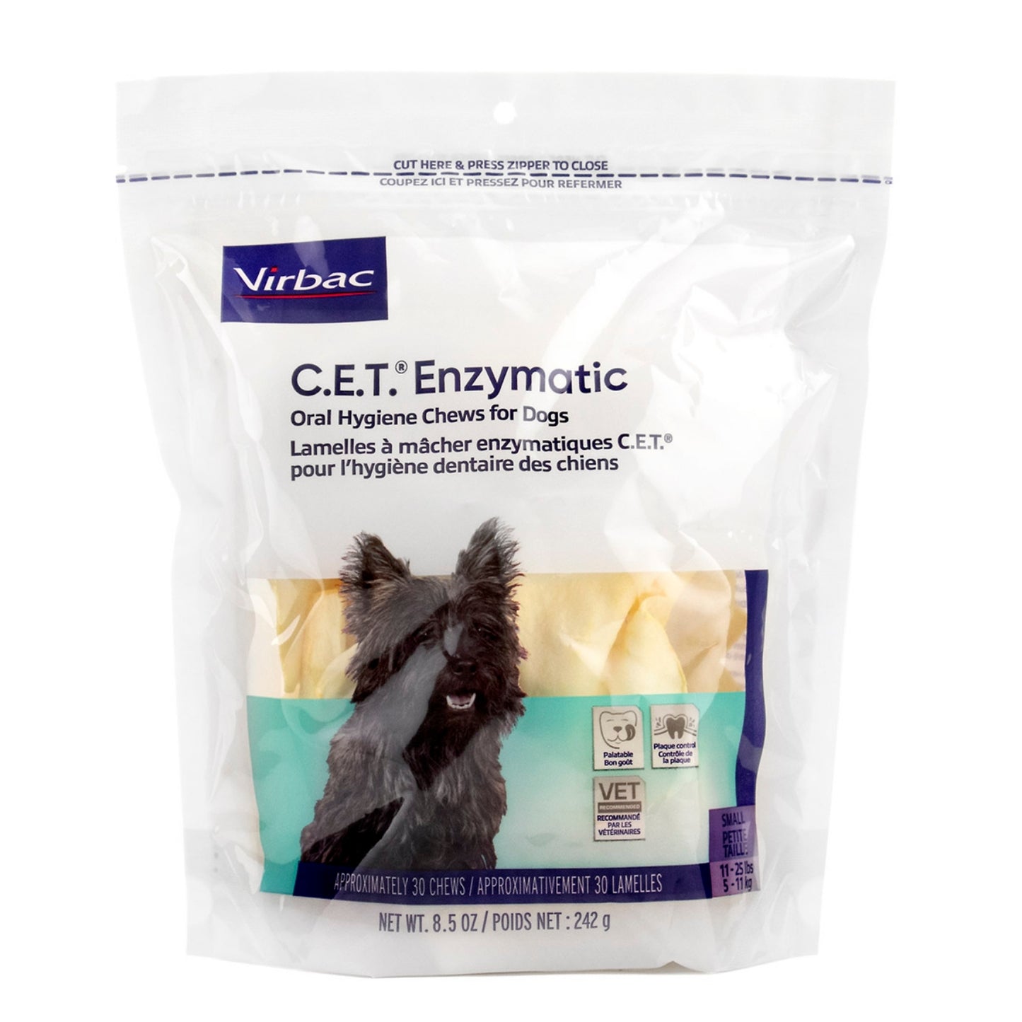 C.E.T. Enzymatic Oral Hygiene Chews for Small Dogs - Plaque & Tartar Control