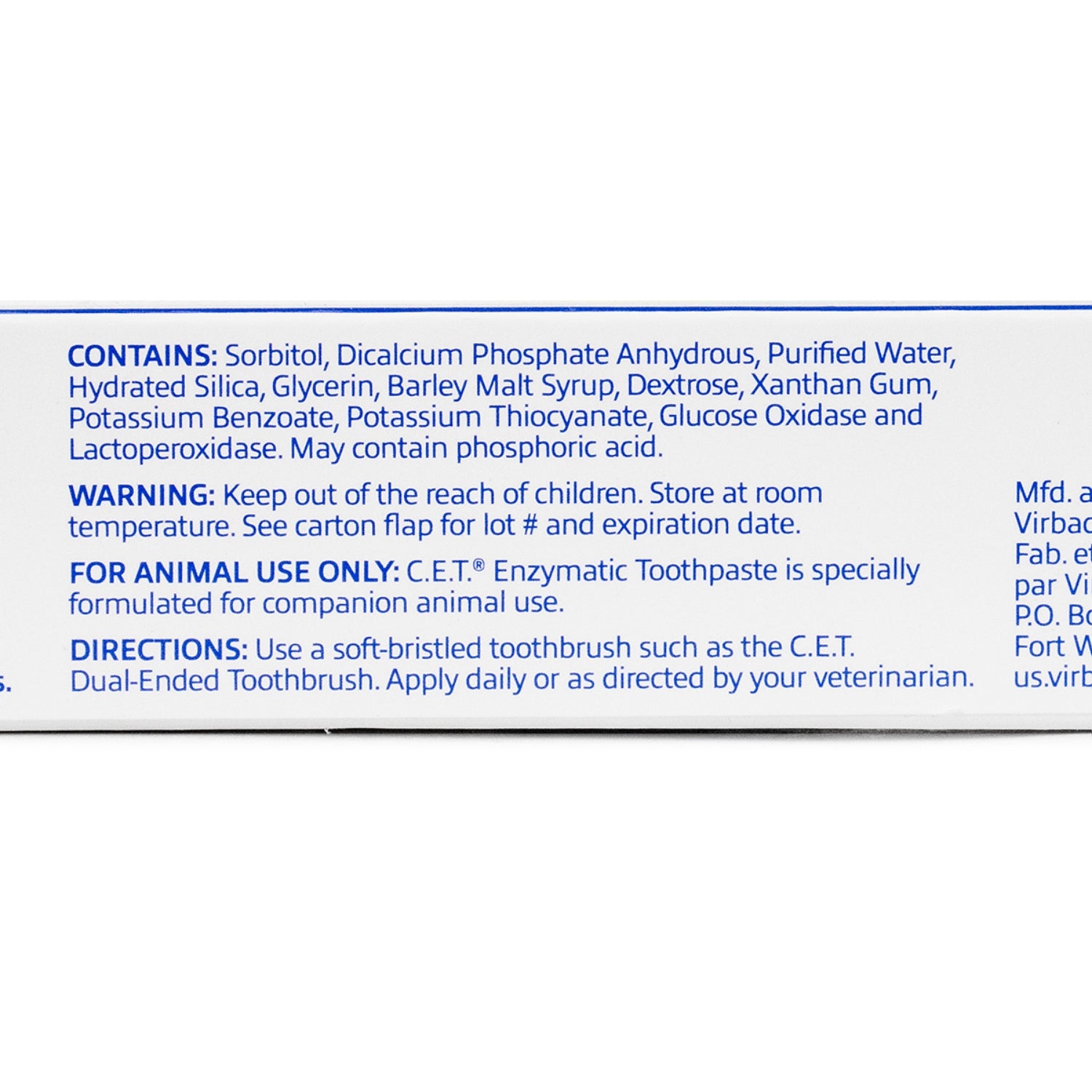 CET Enzymatic Toothpaste for Dogs & Cats - Malt Flavor Oral Care Tube