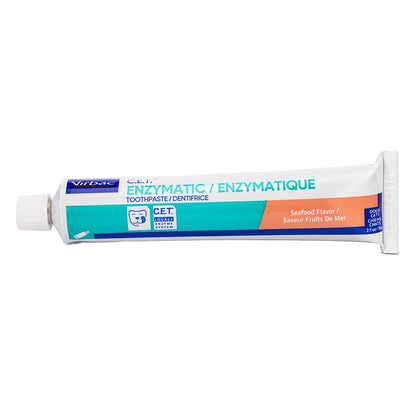 CET Enzymatic Toothpaste Seafood Flavor for Dogs & Cats, Dual-Enzyme Plaque & Tartar Control