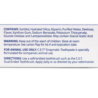CET Enzymatic Toothpaste Seafood Flavor for Dogs & Cats, Dual-Enzyme Plaque & Tartar Control