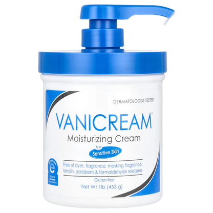 Vanicream Fragrance-Free Moisturizing Cream for Sensitive Skin, 1 lb Pump