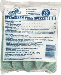 Jobe's Evergreen Tree Fertilizer Spikes: Slow-Release 11-5-7 Nutrients, 5-Pack