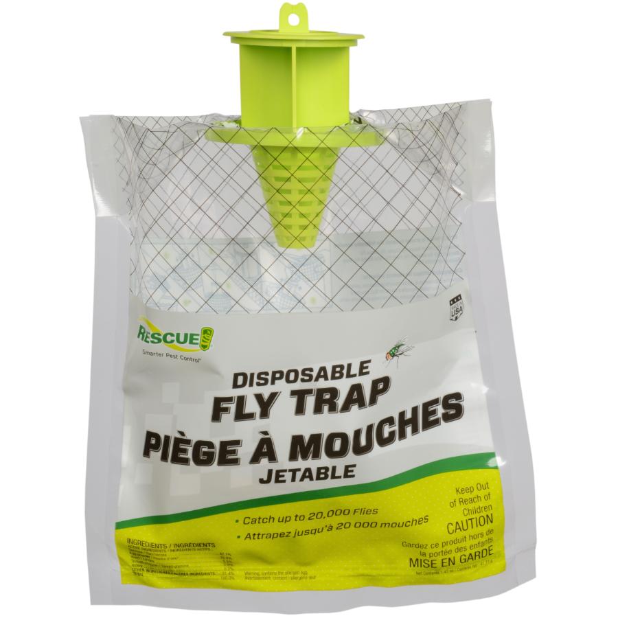 RESCUE Outdoor Disposable Fly Trap Bag: Non-Toxic, Fast-Acting, Sanitary Control