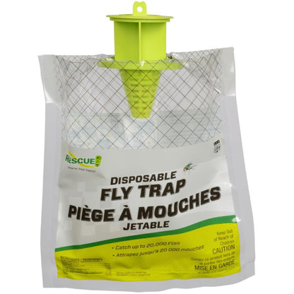 RESCUE Outdoor Disposable Fly Trap Bag: Non-Toxic, Fast-Acting, Sanitary Control