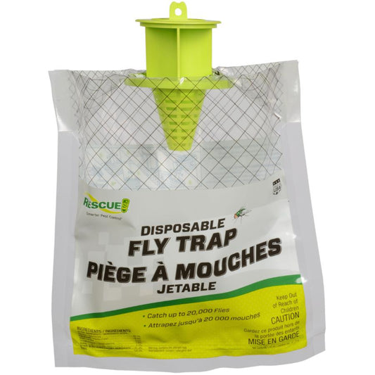 RESCUE Outdoor Disposable Fly Trap Bag: Non-Toxic, Fast-Acting, Sanitary Control