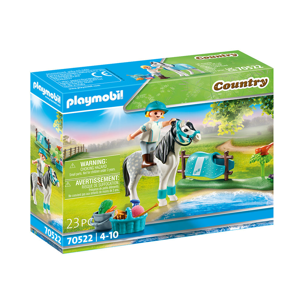 Playmobil Classic Collectible Pony with Girl Figure & Grooming Kit