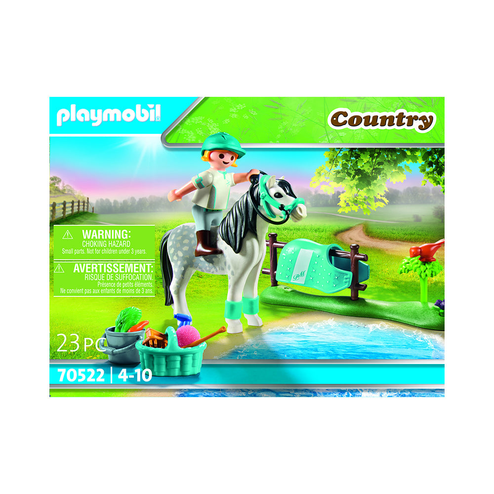 Playmobil Classic Collectible Pony with Girl Figure & Grooming Kit