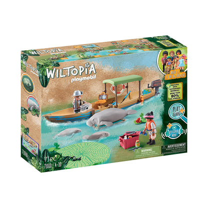 Playmobil Wiltopia Manatee Boat Trip Playset: Sustainable Water Adventure for Kids