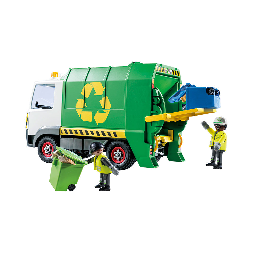 Interactive Playmobil City Life Recycling Truck Toy with Bins & Figures