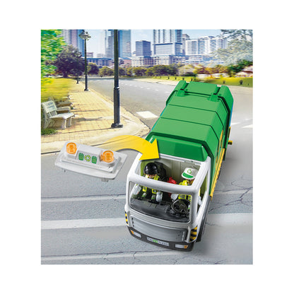 Interactive Playmobil City Life Recycling Truck Toy with Bins & Figures