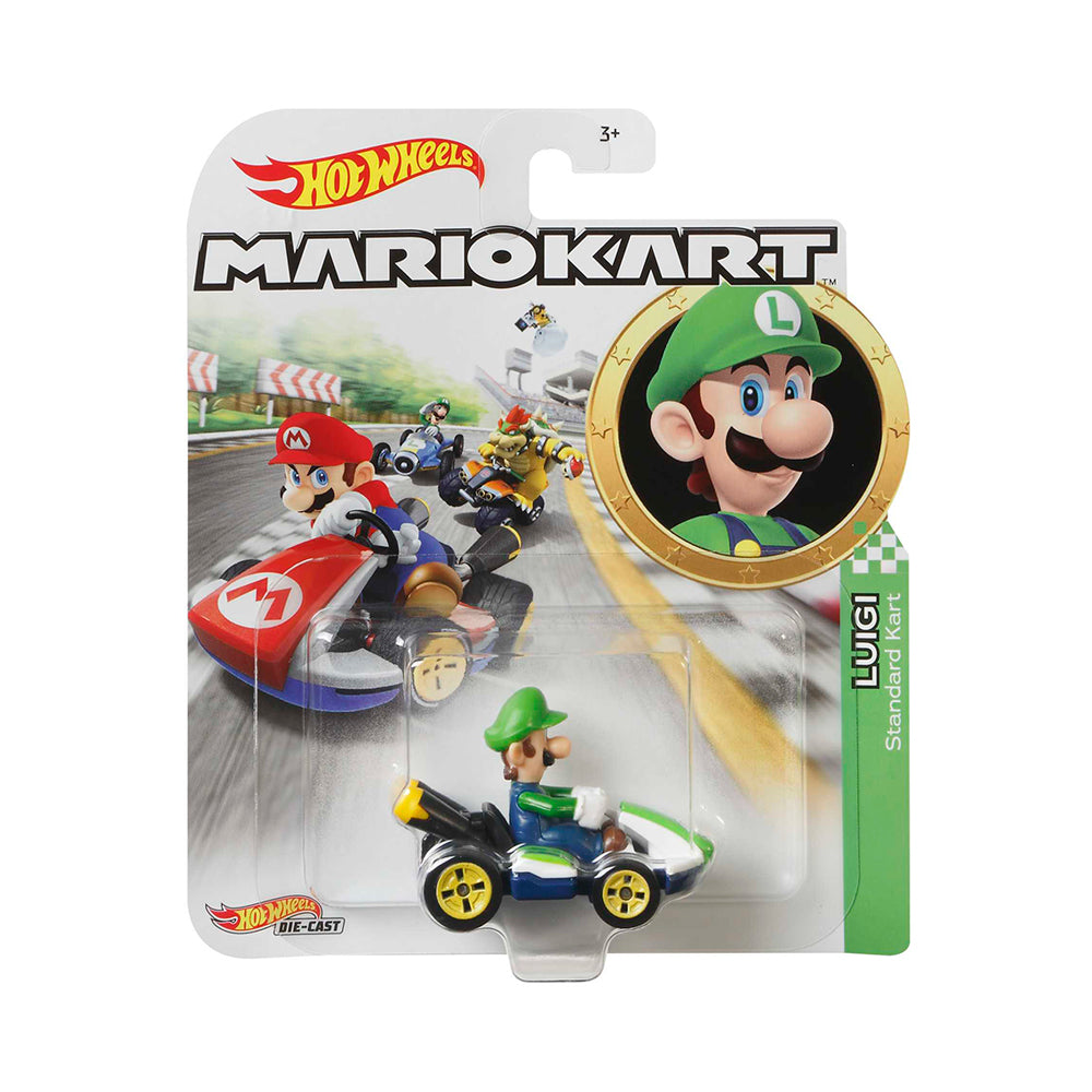 Hot Wheels Mario Kart Assorted Die-Cast Characters Toy Vehicles 1:64 Scale