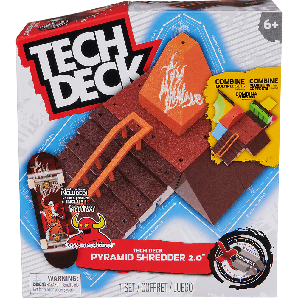 Tech Deck X-Connect Fingerboard Skatepark Ramp Set with Santa Cruz Skateboard