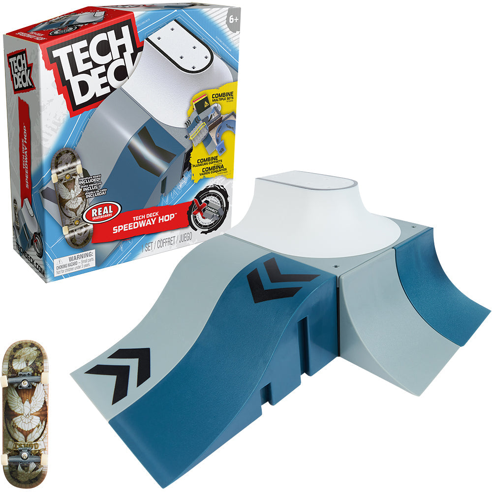 Tech Deck X-Connect Fingerboard Skatepark Ramp Set with Santa Cruz Skateboard