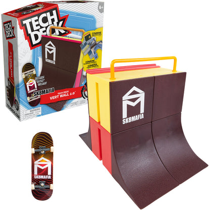 Tech Deck X-Connect Fingerboard Skatepark Ramp Set with Santa Cruz Skateboard
