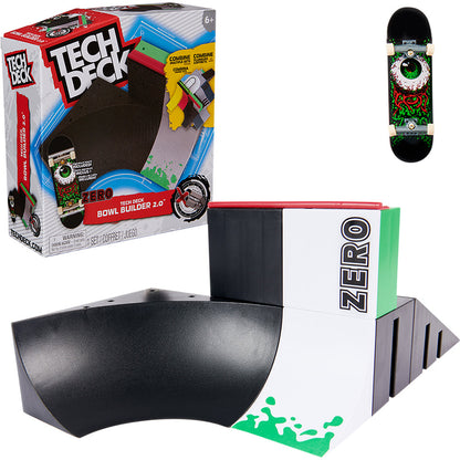 Tech Deck X-Connect Fingerboard Skatepark Ramp Set with Santa Cruz Skateboard