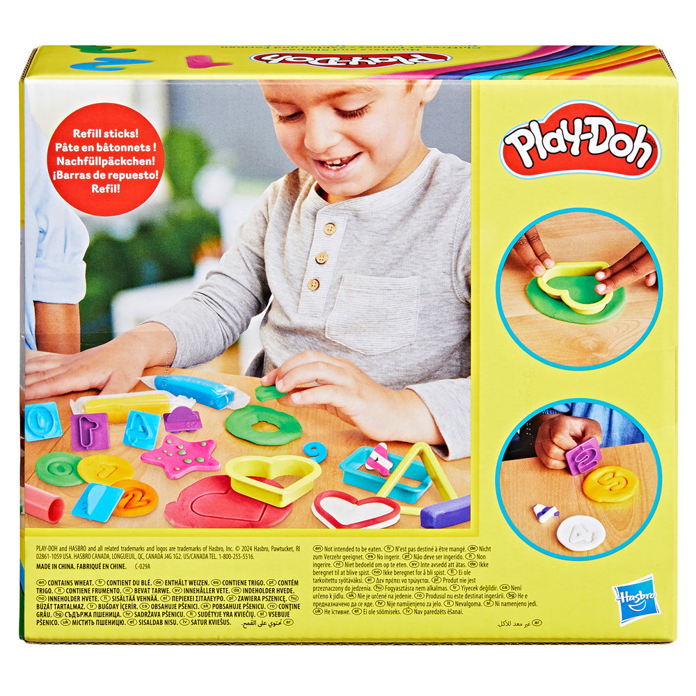Play-Doh Educational Numbers & Shapes Learning Playset - Fun Creative Dough Kit