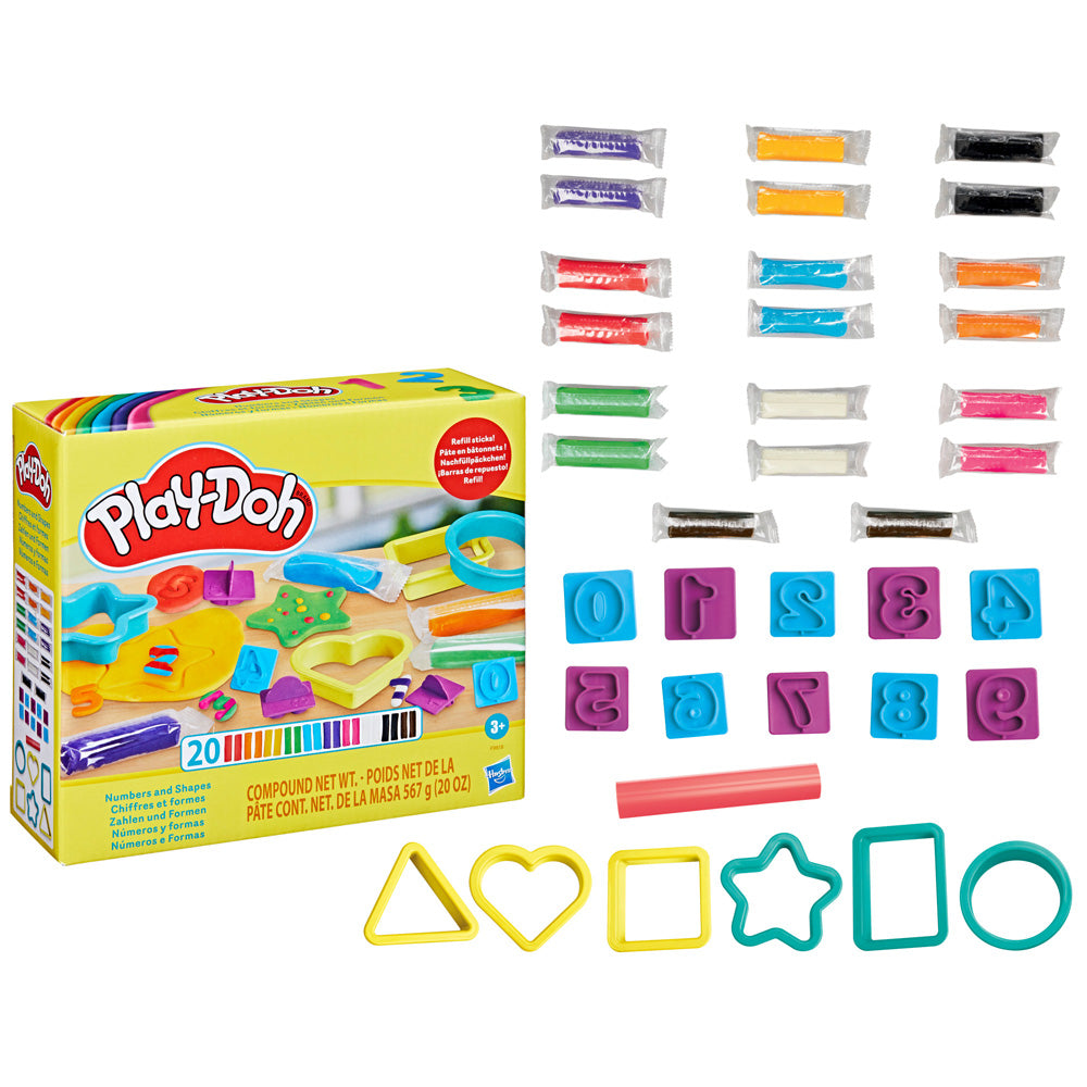 Play-Doh Educational Numbers & Shapes Learning Playset - Fun Creative Dough Kit
