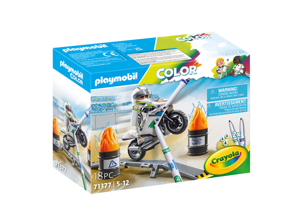 Playmobil Color Your Own Motorbike Craft Kit - Creative Kids Toy Set