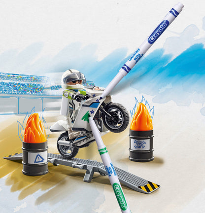 Playmobil Color Your Own Motorbike Craft Kit - Creative Kids Toy Set