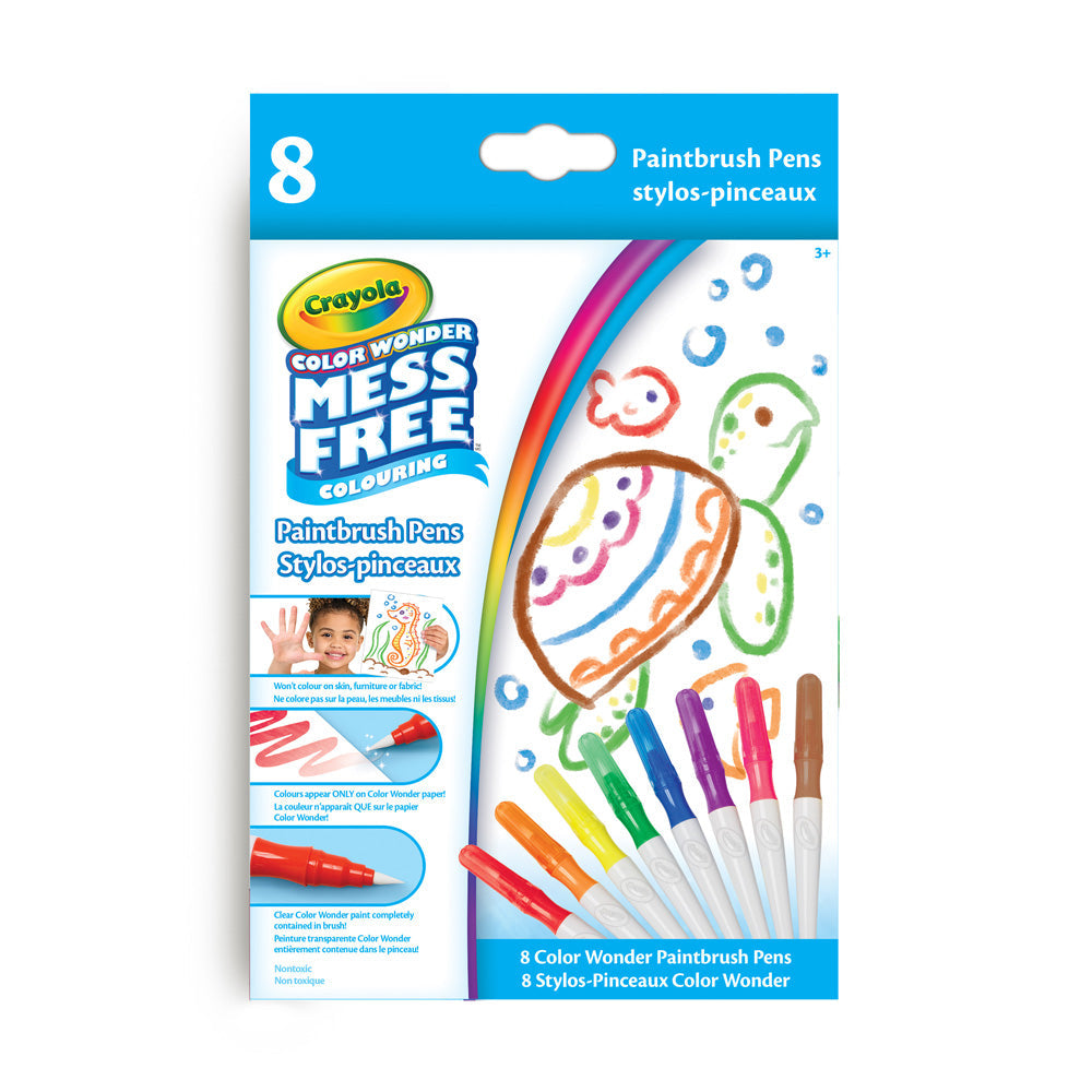 Crayola Color Wonder Mess-Free Paintbrush Pens: Kids' Creative No-Stain Art
