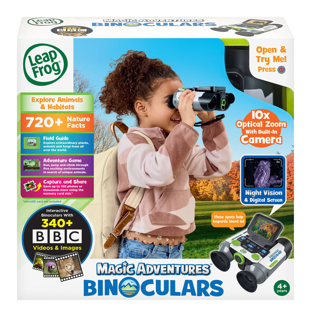 LeapFrog Magic Adventures Kids Binoculars: 2.4" Screen, 10x, Night Vision