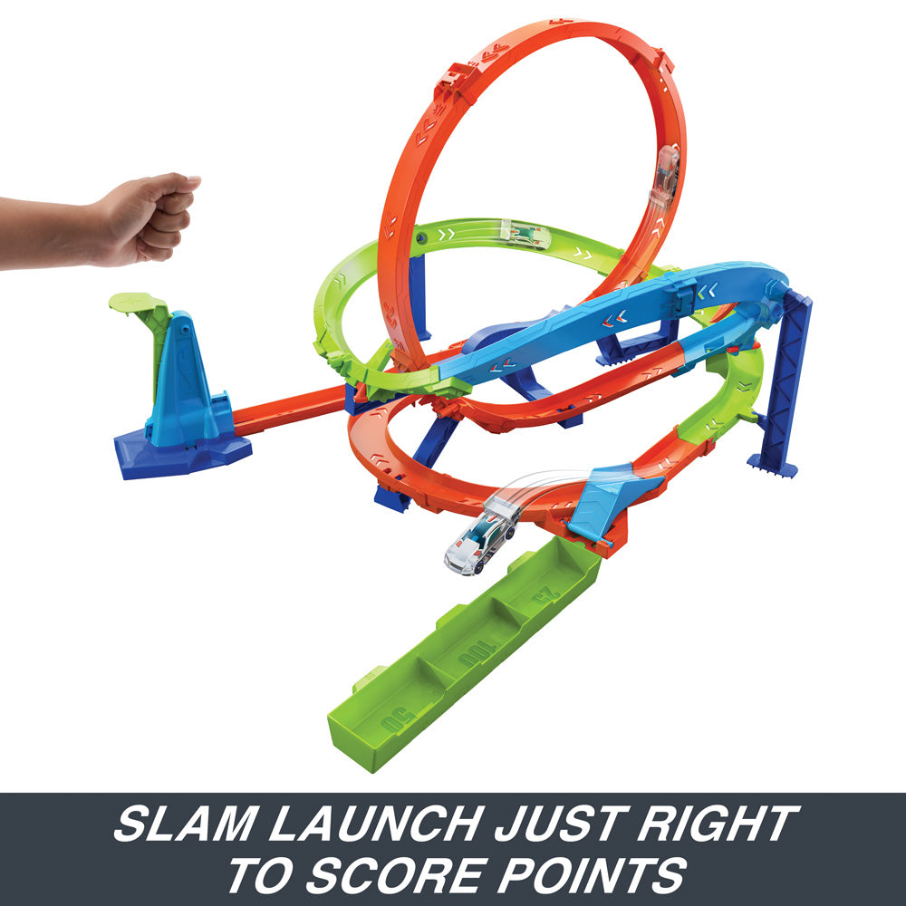 Hot Wheels Loop Cyclone Challenge Track Set: Epic Stunts, Two Play Modes