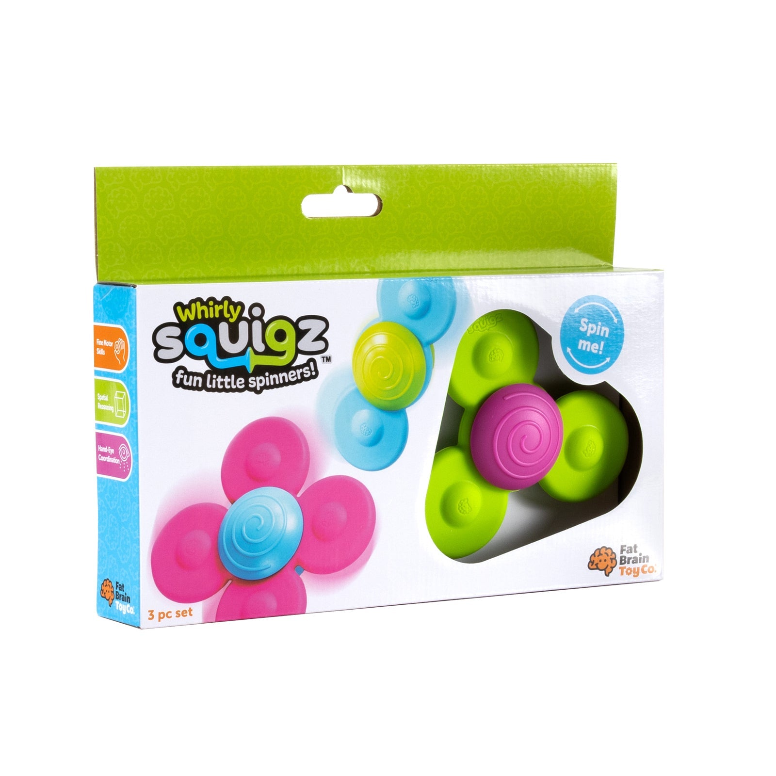 Fat Brain Whirly Squigz: Sensory Suction Cup Spinning Toys for Babies & Toddlers