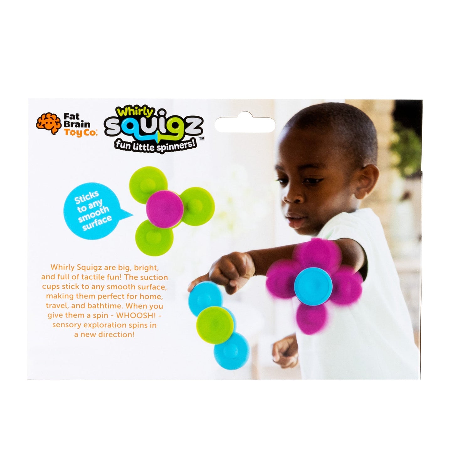 Fat Brain Whirly Squigz: Sensory Suction Cup Spinning Toys for Babies & Toddlers