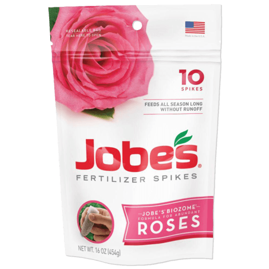 Jobe's Premium Rose Fertilizer Spikes for Lush Blooms - 10 Pack