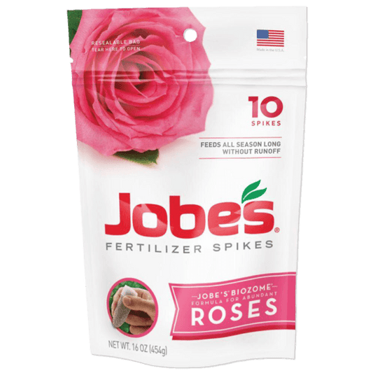 Jobe's Premium Rose Fertilizer Spikes for Lush Blooms - 10 Pack