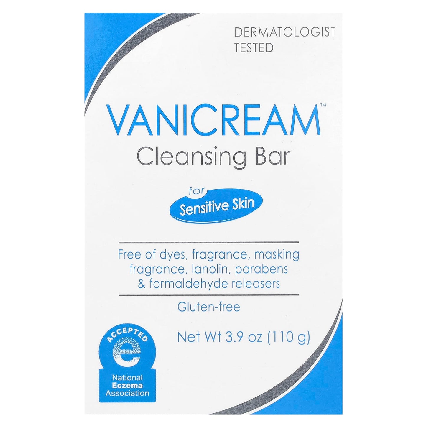 Vanicream Sensitive Skin Cleansing Bar: Fragrance-Free, Gentle, 3.9 oz Daily Wash