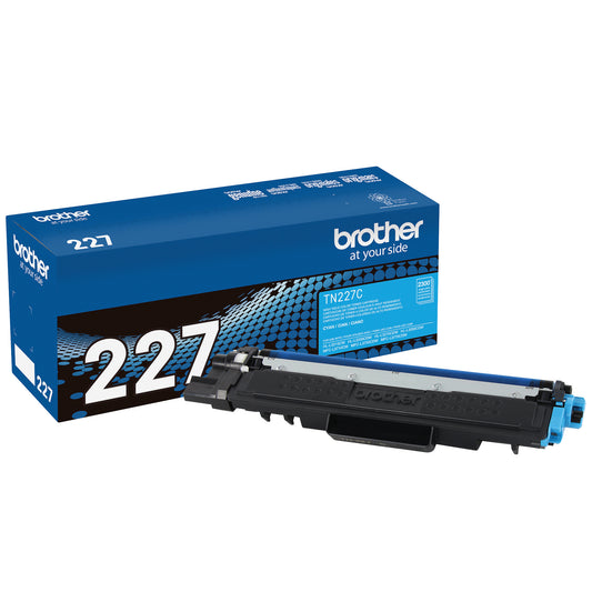 Brother Genuine TN-227C High Yield Cyan Toner Cartridge for Printers