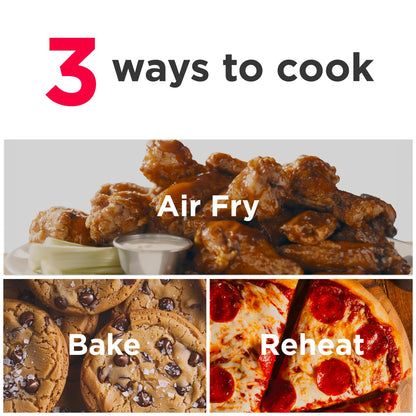 Frigidaire 3-in-1 5.3 Quart Black Air Fryer: Bake, Reheat, Healthy Frying