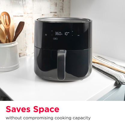 Frigidaire 3-in-1 5.3 Quart Black Air Fryer: Bake, Reheat, Healthy Frying